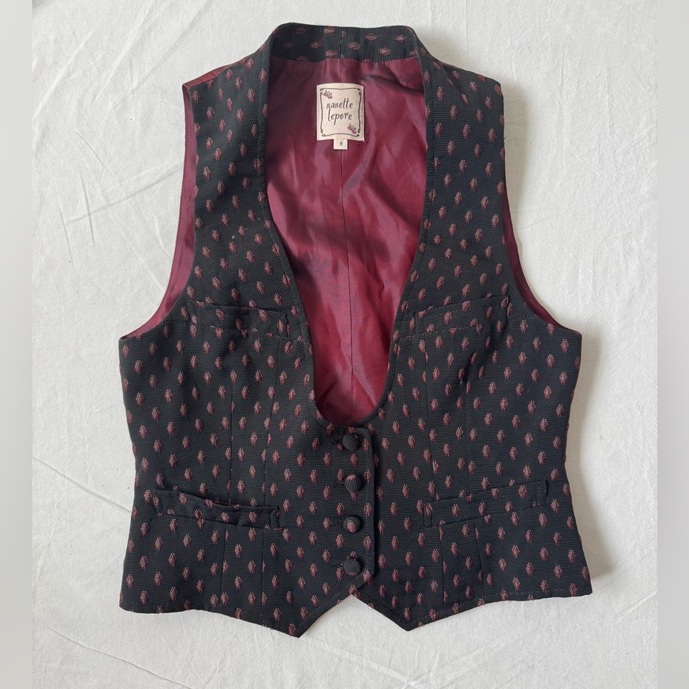 Vintage Nanette Lepore Vest goth punk